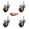 Service Caster 3.5 Inch High Temp Glass Filled Nylon Swivel 3/8 Inch Threaded Stem Caster Set SCC-TS20S3514-GFNSHT-381615-4 - alternate 2